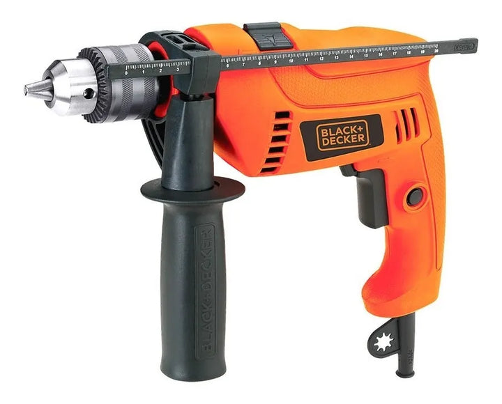Taladro Percutor Eléctrico De 13mm Black+decker Hd555 550w - Naranja - 60 Hz