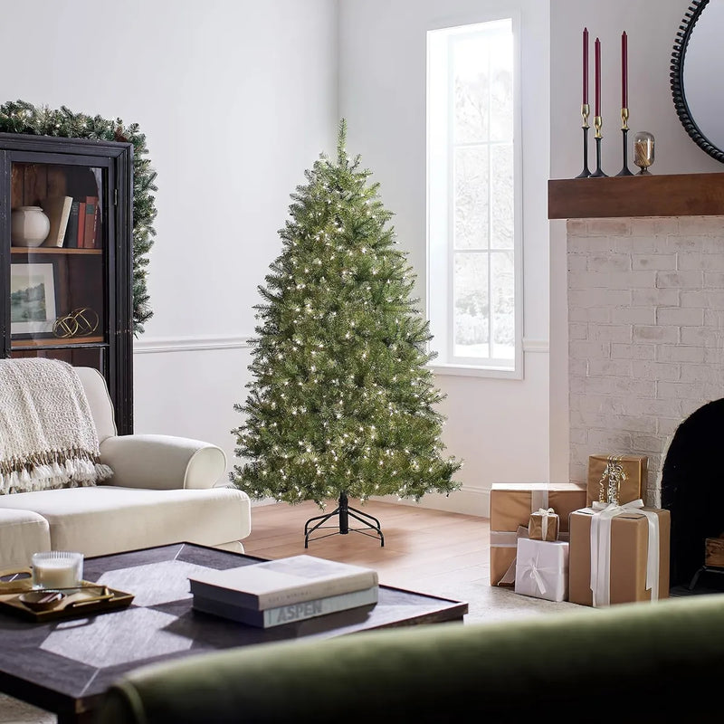 Árbol De Navidad Artificial Preiluminado 6 Pies Dunhill Fir