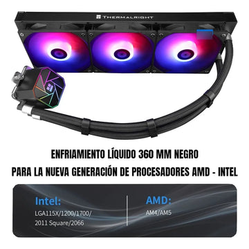Refrigeracion Liquida Ta 360 Mm Argb Lga 1700 Am5 Am4 Negro