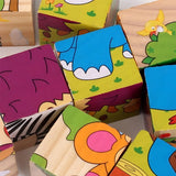 Rompecabezas Madera 6 En 1 Juguete Cubo Didáctico De 16 Pcs