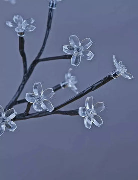 Árbol Flor 20 Led Ramal Guirnalda Pilas Iluminación Jardin Marrón
