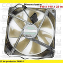 Zfan14 Ventilador 12v 14 Centimetros Molex 3 Pines Computoys