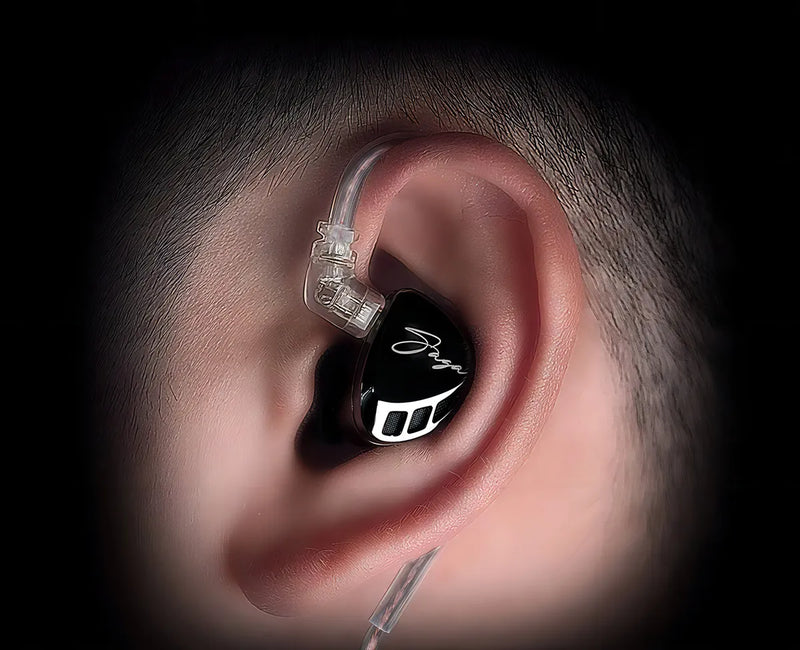 Audífonos Kz Saga Improved Bass Monitores In-ear Hifi Gamer Color Negro Con Micrófono