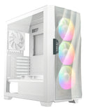 Armario Antec Df700 Flux Mesh de vidrio templado para jugadores, 5 x 120 mm, color blanco