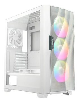 Armario Antec Df700 Flux Mesh de vidrio templado para jugadores, 5 x 120 mm, color blanco