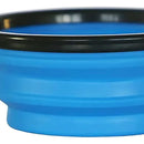 Plato De Goma Plegable Portátil De Mascotas Perro Y Gato Color Azul