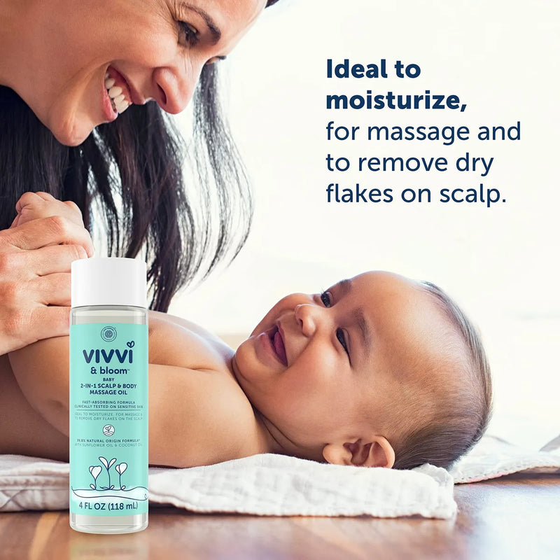 Vivvi & Bloom Suave Aceite De Masaje 2 En 1 Para El Cuero C.