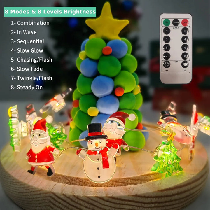 Luces Navidenas Led Con Control Remoto Y Alambre Flexible.