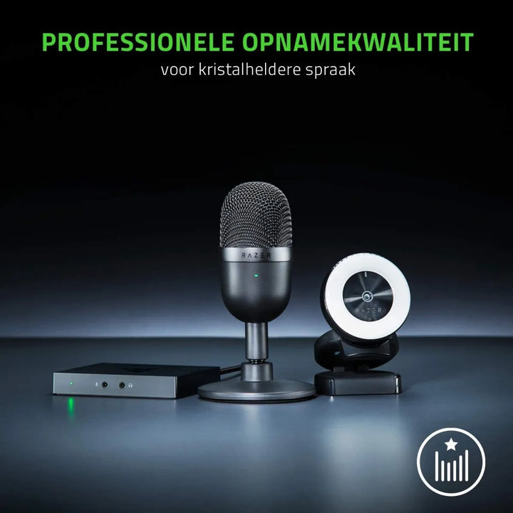 Micrófono Razer Seiren Mini USB para grabación profesional Color Negro