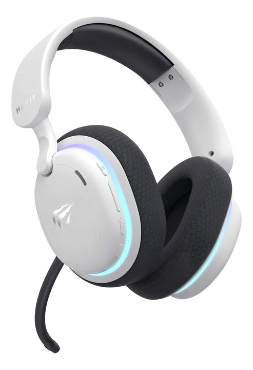Audífonos Gamer Bluetooth Headphones Micrófono Fuxi-h7 Havit Color Blanco