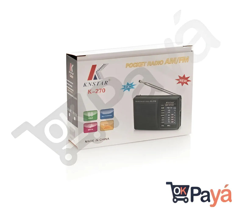 Radio Portatil Mini Am Fm Parlante Auriculares A Pilas Color Negro