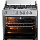 Estufa De Piso Indurama Alcala 32 Horno Grill 5 Puestos Color Gris