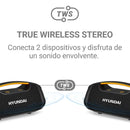Parlante Hyundai Portátil Bluetooth/fm 120/watts Impermeable Negro