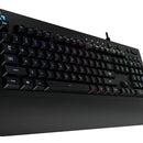 Teclado Logitech G Serie G QWERTY Romer-G inglés internacional color negro con luz RGB