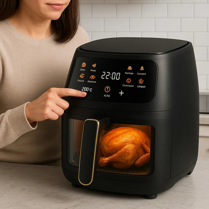 Freidora Olla Aire Caliente Sin Aceite Air Fryer 12 Litros Negro