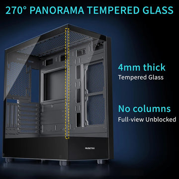 Caja De Computadora Atx Con 6 Ventiladores Argb Y Vidrio Tem