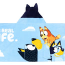 Toalla De Algodón Con Capucha Para Niños Bluey Azul Acero