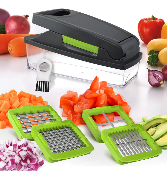 Picador Y Cortador De Verduras Con Cuchillas Intercambiables