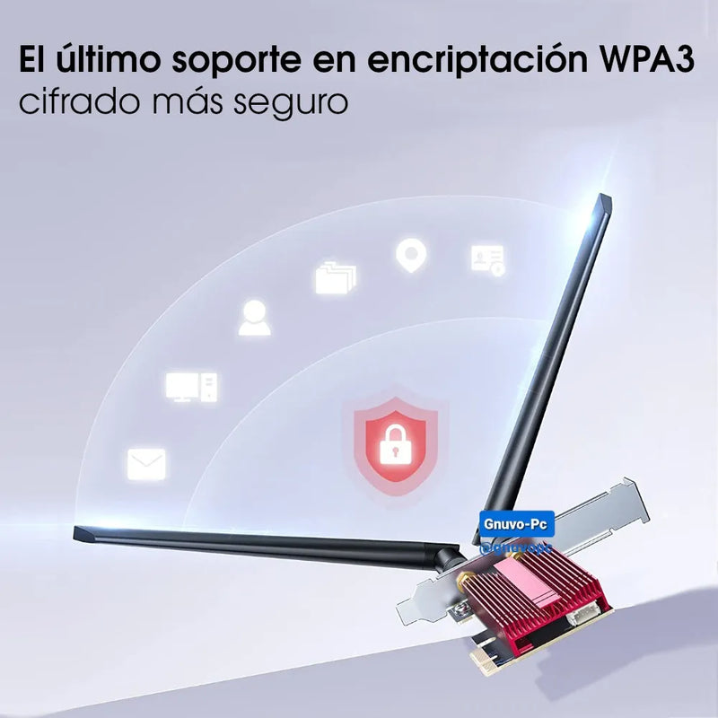 Tarjeta Pci Express Wifi 6e Bluetooth 5.3 Redes 5 6 Ghz Wpa3