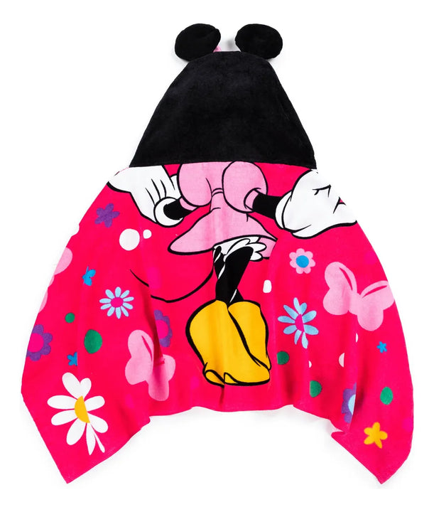 Toalla Con Capucha Disney Para Niña Minnie Mouse Rosa Chicle