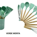 Set De 12 Utensilios De Cocina Silicona Resistentes Al Calor