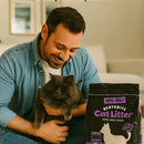 Arena Gatos Premium Control Olor Doble Aroma Talco Bebé 25kg