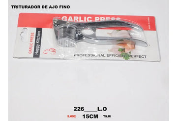 Exprimidor Plateado Acero Inoxidable Ajos Prensa Trituradora