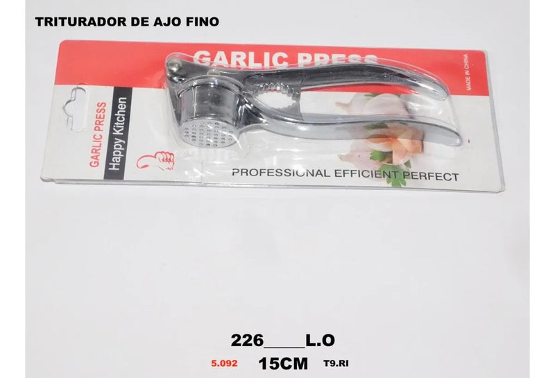 Exprimidor Plateado Acero Inoxidable Ajos Prensa Trituradora