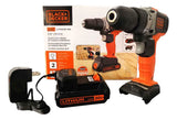 Taladro 3/8 Inalamb Percutor 20v Vvr + Brocas B&d Bcd704c1-b - Naranja