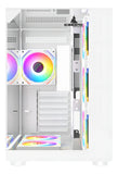 Chasis Gamer Iceberg Crystal Cube S Black 6 Fans Argb Atx Color Blanco