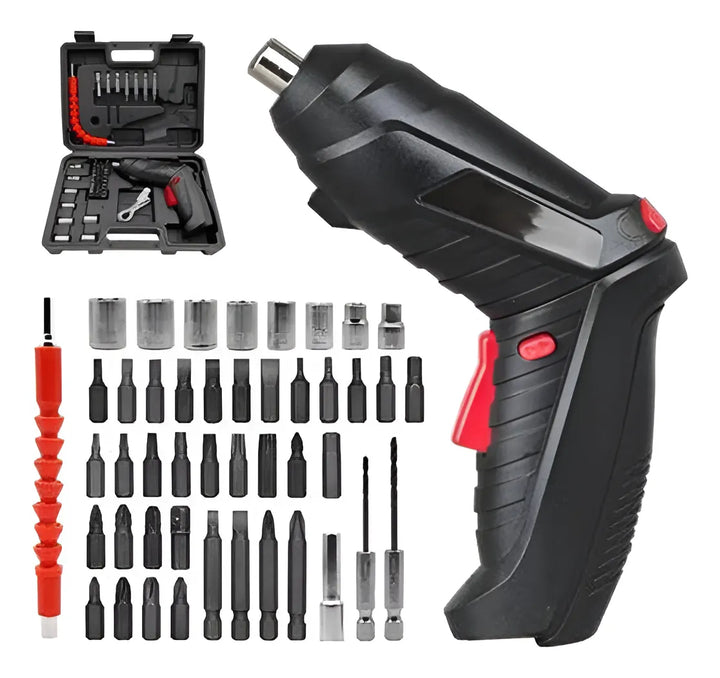 Destornillador Inalambrico Electrico 47 En 1 Recargable - Negro - 50