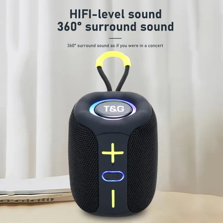 Parlante Portátil Bluetooth Inalámbrico Tws Negro Con Ipx5