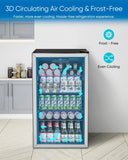 Refrigerador Mini Con Puerta De Vidrio 126 Latas Oficina Bar
