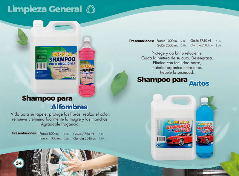 Shampoo Orion para Autos X1000ml