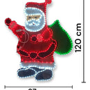 Papá Noel En Manguera Led Luces Navideñas Roja, Blanco Y Verde