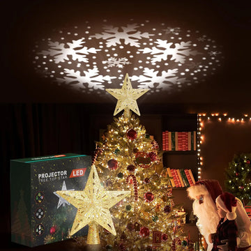 Estrella Navideña Iluminada Con Proyector 3d Led 6 Patrones