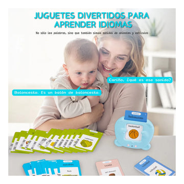Lictin 255 tarjetas parlantes juguetes de aprendizaje para niños pequeños de 3-6 años educativos preescolares con 510 palabras visuales de terapia del habla sensoriales GCD0101