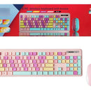 Combo Teclado Mouse Dn-c400 Kit Colores Pastel Color Del Mouse Rosa-celeste