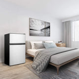 Mini Refrigerador 3.2 Pies Cúbicos 2 Puertas Plateado