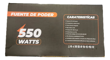 Fuente De Poder Iconnex Uf-550w 550w 80 Plus Bronze Negro
