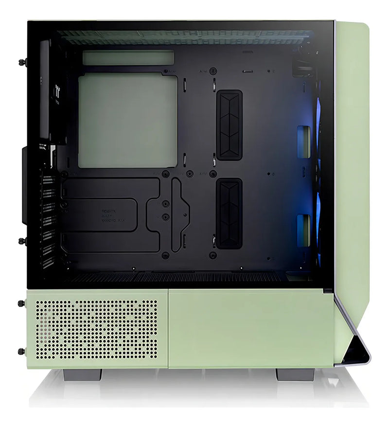 Gabinete Ceres 300 Matcha Green Tg Argb con 3 ventiladores Tt