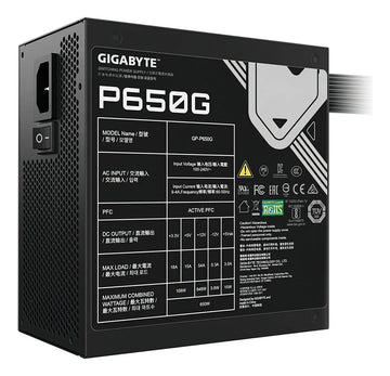 Fuente De Poder Para Pc Gigabyte Gp-p650g 650w 80p Gold Negro