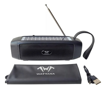 Parlante Altavoz Inalámbrico Wattana Con Linterna Usb Negro
