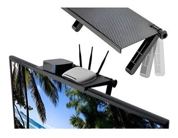 Soporte Plegable Para Decodificador Parte Superior Tv Color Negro