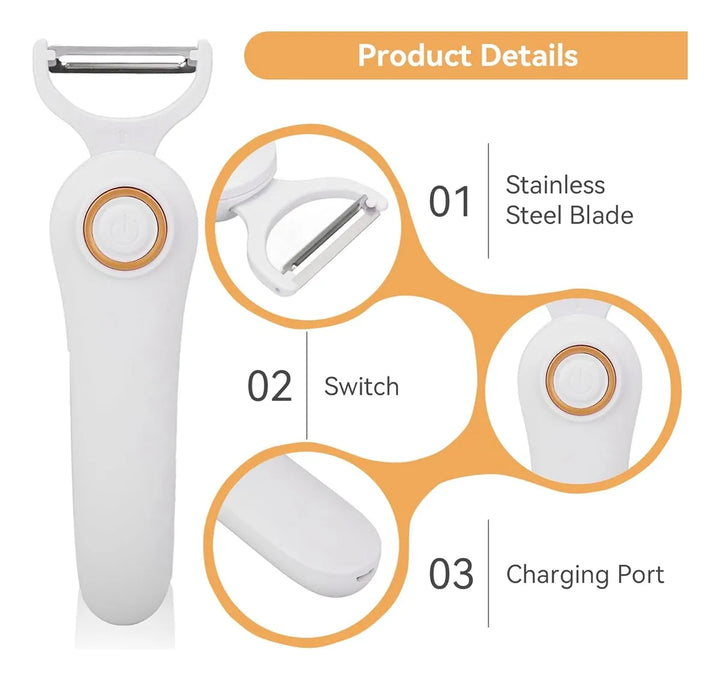 Pelador Eléctrico De Papas, Juego De Pelador De Verduras