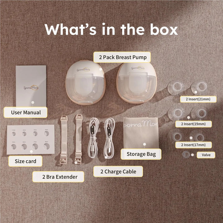 Sporramom W2 Extractor De Leche Manos Libres, Bomba De Lacta