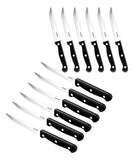 Dearithe Juego De 12 Cuchillos Serrados Para Carne Con Tripl