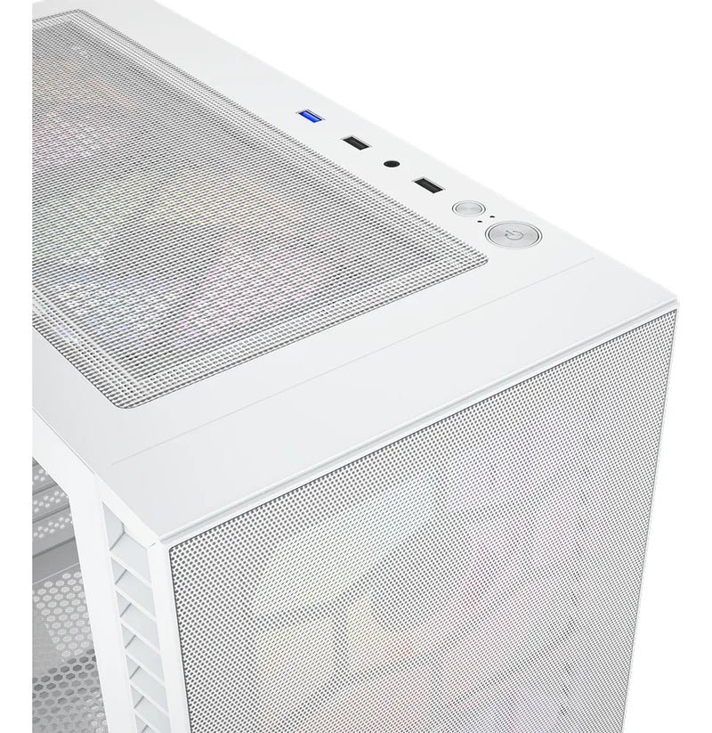 Gabinete Chasis Gamer Xyz Airone 100 Mesh White Rgb Blanco
