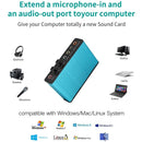Tarjeta De Sonido Externa Usb 2,0 Canal 5.1/7.1 Audio Optico