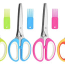 Tijeras de cocina con 5 cuchillas para cortar ensaladas, hierbas y condimentos